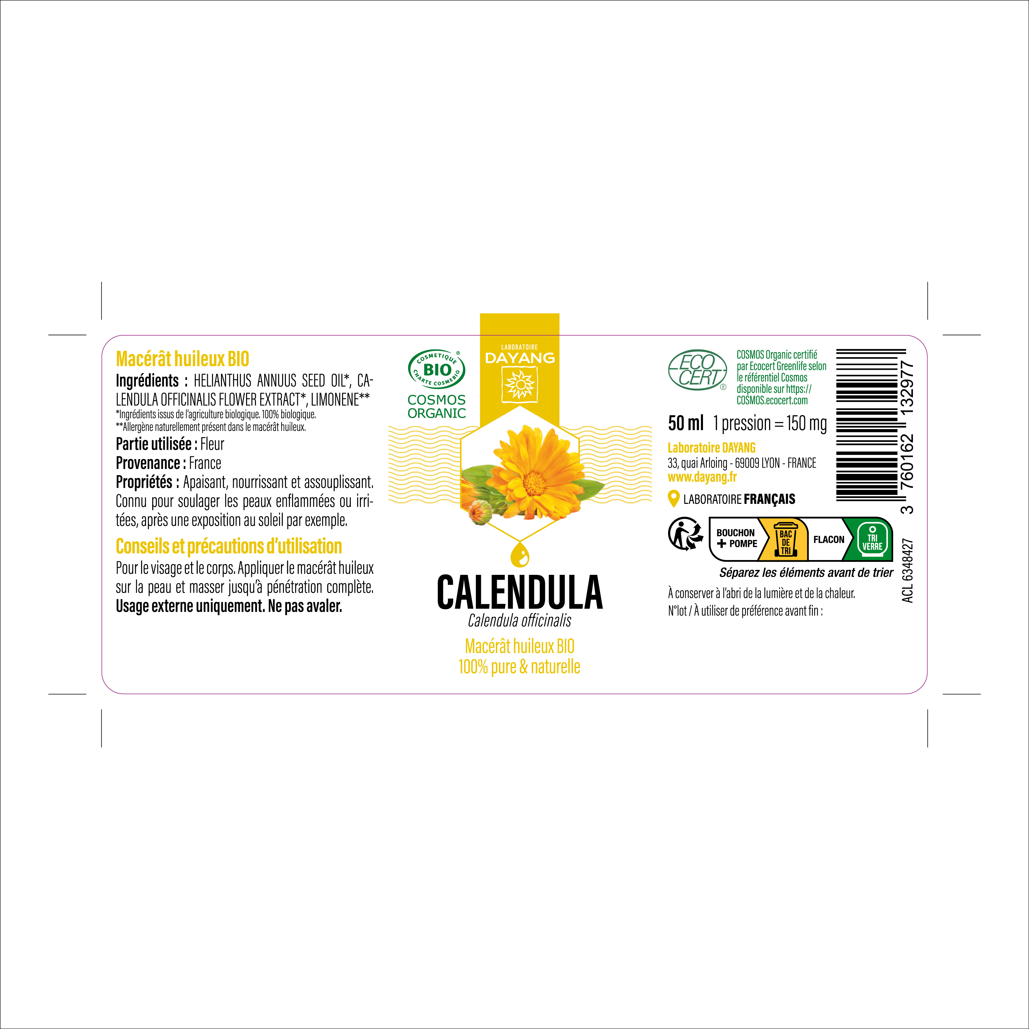 Macérêt huileux Calendula BIO
