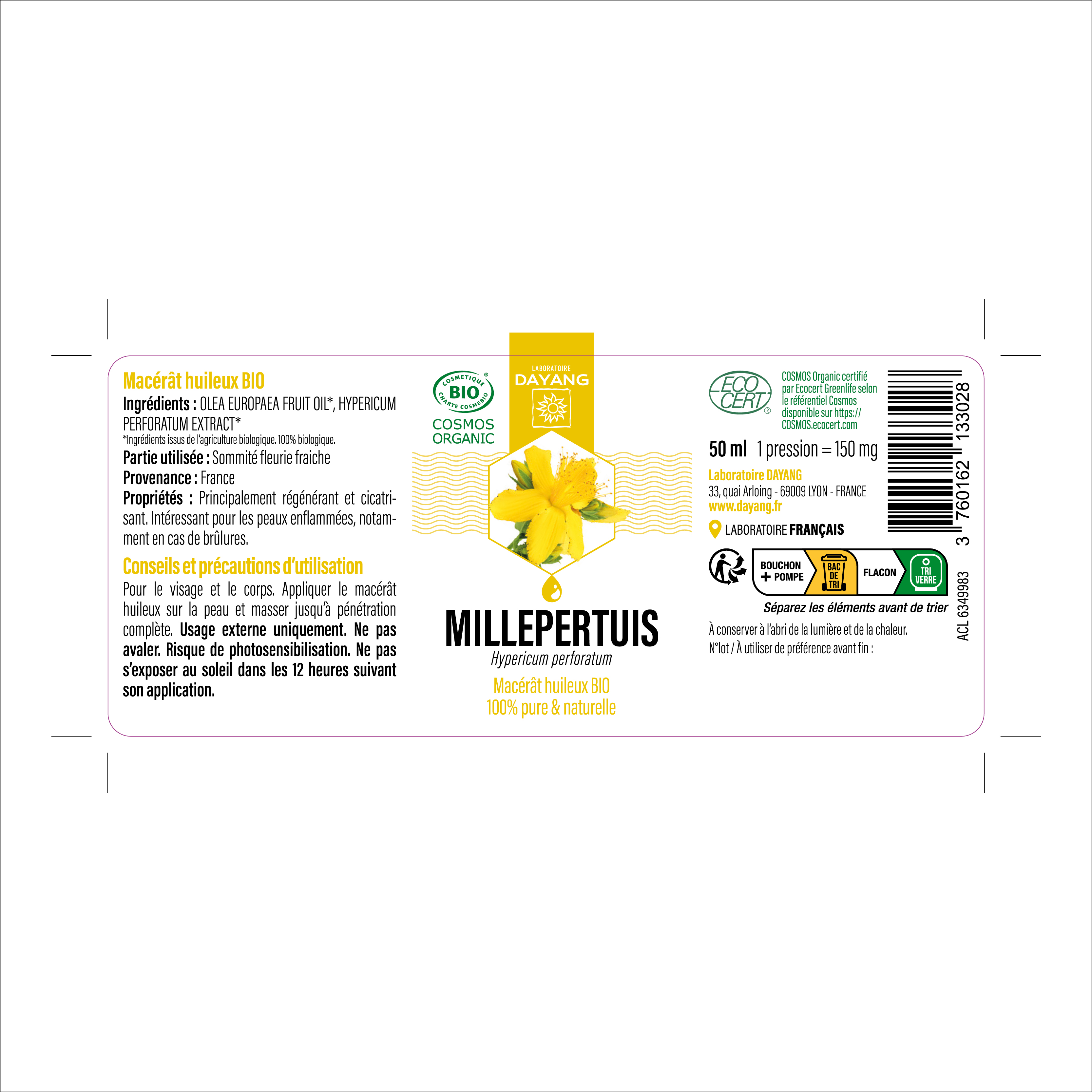 Macérât huileux Millepertuis BIO