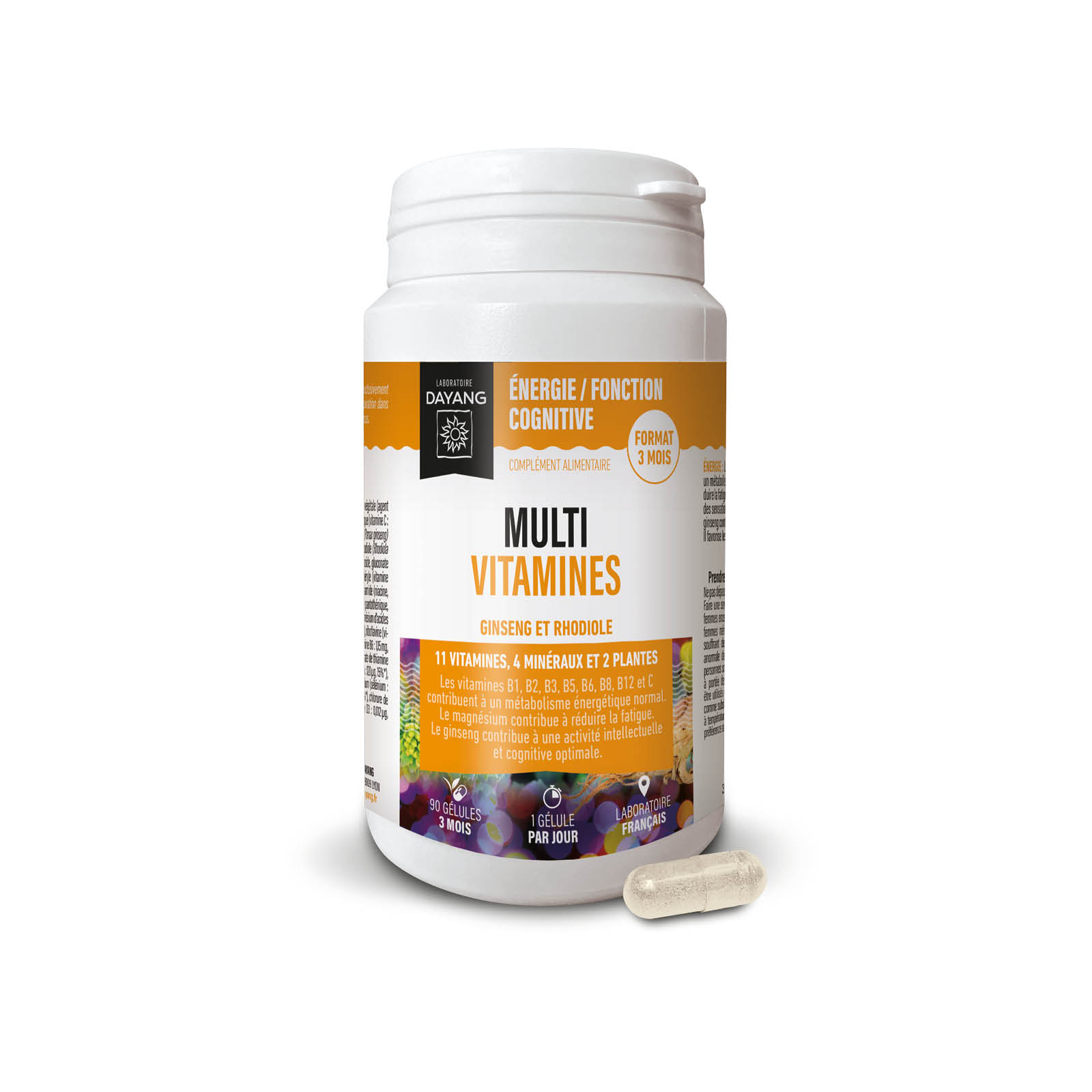 Multivitamines ginseng rhodiole - 3 mois