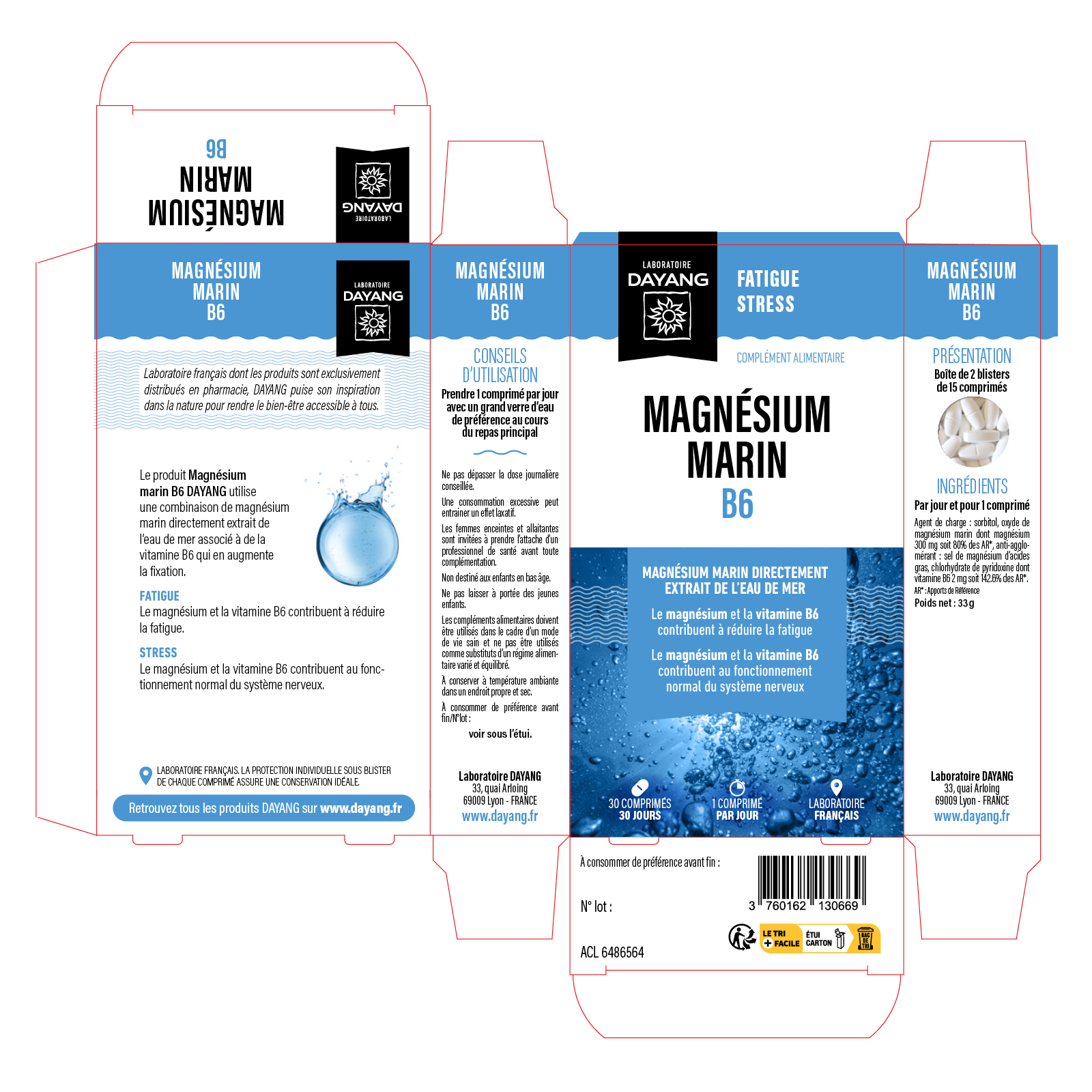 Magnésium marin 300 mg B6