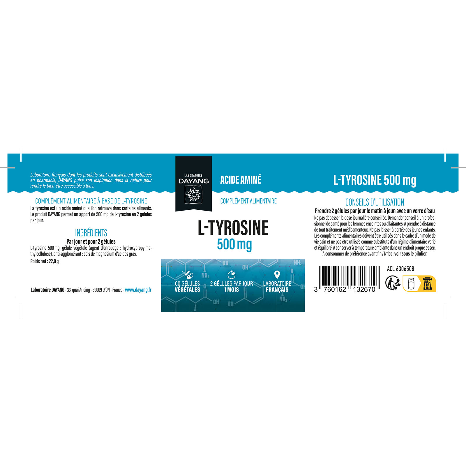 L-tyrosine 500 mg