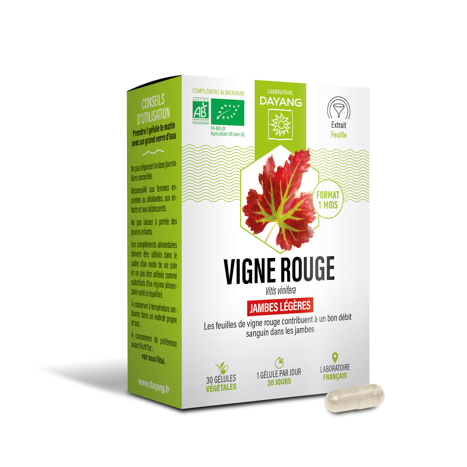 Vigne rouge BIO - 1 mois